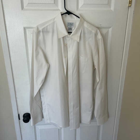 Men's Wrinkle-Free Pinpoint Oxford Cloth Shirt, Slim Fit white - Picture 2 of 6